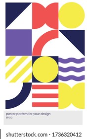 diseño de patrones geométricos para banner y afiche.