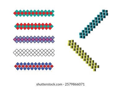 Geometric Pattern Design Collection with Various Color Schemes.