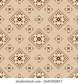 Geometric pattern design with earthy tones.