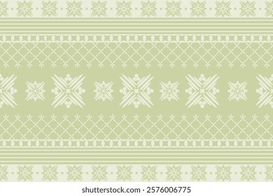 Geometric pattern design. Green patel color. Vector for clothes, carpet, background or decoration. 