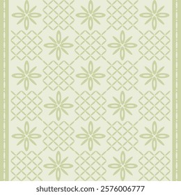 Geometric pattern design. Green patel color. Vector for clothes, carpet, background or decoration. 