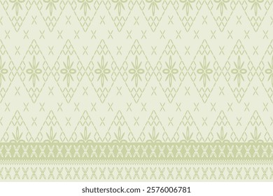 Geometric pattern design. Green patel color. Vector for clothes, carpet, background or decoration. 