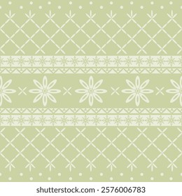 Geometric pattern design. Green patel color. Vector for clothes, carpet, background or decoration. 