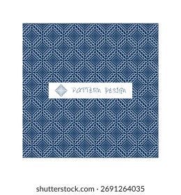 Diseño de patrón geométrico en azul marino y blanco Repetición sin fisuras para fondos y textiles con adorno decorativo