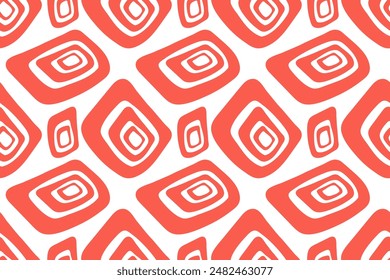 geometric pattern design on a red background