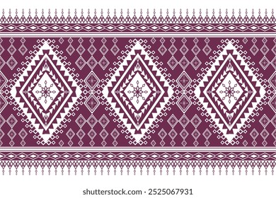 geometric pattern design in purple and white creates a striking and original look. Ideal for textiles, wallpaper or as a decorative accent.