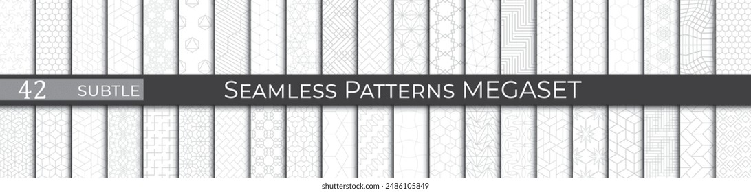 Geometric pattern design set. Hipster boho fabric deco. 80s minimal graphic design patterns.