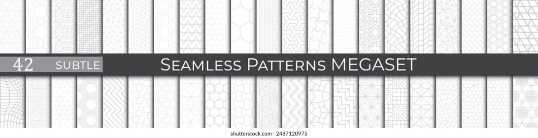Geometric pattern design set. Hipster boho fabric deco. 80s minimal graphic design patterns.