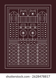 Geometric Pattern Design, Textile and fabric printing, Interior decor, Packaging