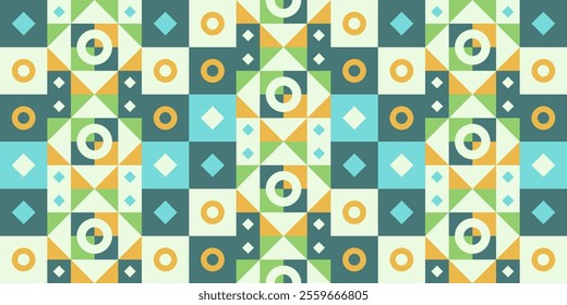Geometric pattern  design with various geometric shapes. Vector illustration.