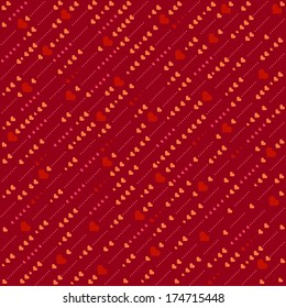 Geometric pattern. Diagonal hearts. vector repeating. Illustration.