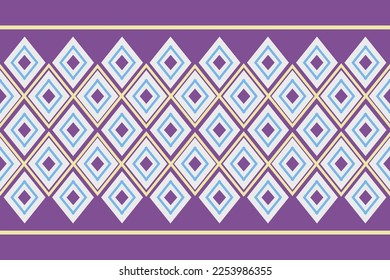 Geometric pattern. Diamond shape. Folk ornament. Ethnic  pattern. Abstract beautiful art. Tribal ethnic texture. Spanish motif on the carpet. Aztec style. Indian rug. Gypsy,purple
Background pastel..