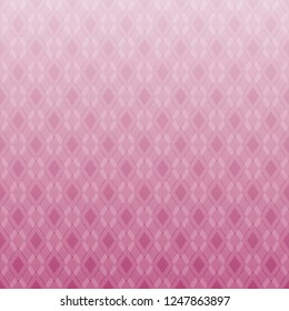 Geometric pattern with diamonds of different sizes. Seamless pattern in shades of pink with a gradient. Vector Illustration EPS 10