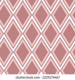 Geometric pattern with diamonds. Neutral geometric stitched vector graphic for gift paper, socks, sweater, jumper or paper design.