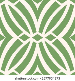 Geometric Pattern - Diamonds and shapes (White, Green) - Repeating Vector Image; Easily Editable; Endless Design; Colorful lIlustration. Print for Gift Paper, Packaging, etc.