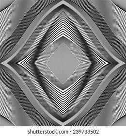 Geometric pattern, diamond-shaped line background, vector.