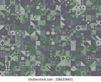 Geometric pattern with different colorful figures. Background for poster, banner, wallpaper, flyer, brochure
