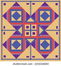 Сolorful geometric pattern. Different elements in a single Composition. It is possible to use this ornament 
for modern fabric, bathroom or kitchen tiles, wallpaper, foil and more.
