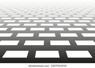 Geometric Pattern in Diminishing Perspective View. Abstract Textured Background. Vector Art.
