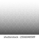 Geometric pattern. Disappearing halftone optical effect. Seamles in one direction. Scale method