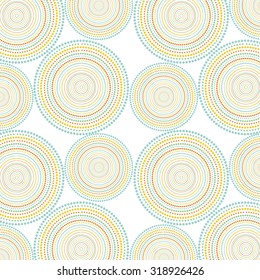 geometric pattern of dotted circles on transparent background