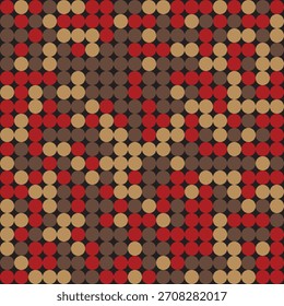 Geometric pattern of earthy tones: tan, deep brown, red. Ideal for warmth, movement, and organic structures.