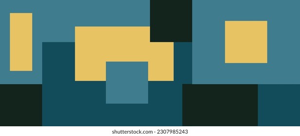 Geometric pattern element. Abstract wallpaper design with circle, square, triangle and polygon shape in - color. Minimal and trendy illustration perfect for decor, cover, print.