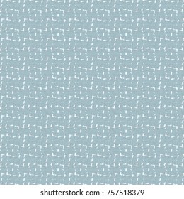 Geometric pattern embroidered in blue  and white. Abstract vector.