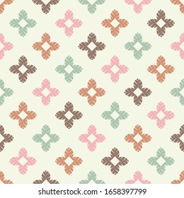 Geometric pattern. Ethnic boho ornament. Seamless background. Tribal motif. Vector illustration for web design or print.