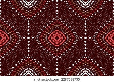 Patrón geométrico, patrón ininterrumpido de ikat étnico, estilo africano, vector abstracto, bordado de Chevron, bordado de Paisley, patrón aborigen navajo, motivos aztecos y tribales, estilo dibujado a mano vectorial.