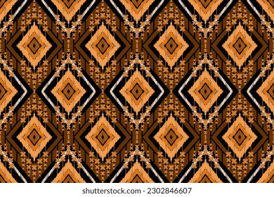 Patrón geométrico, patrón ininterrumpido de ikat étnico, estilo africano, vector abstracto, bordado de Chevron, bordado de Paisley, patrón aborigen navajo, motivos aztecos y tribales, estilo dibujado a mano vectorial.