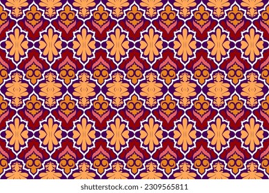 Geometric pattern, Ethnic ikat seamless pattern, African style, Abstract vector, Chevron embroidery, Paisley embroidery, Navajo aboriginal pattern, Aztec and tribal motifs, Vector hand drawn style. 
