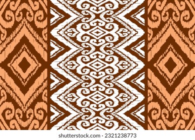 Patrón geométrico, patrón ininterrumpido de ikat étnico, estilo africano, vector abstracto, bordado de Chevron, bordado de Paisley, patrón aborigen navajo, motivos aztecos y tribales, estilo dibujado a mano vectorial. 