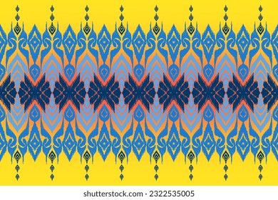 Geometric pattern, Ethnic ikat seamless pattern, African style, Abstract vector, Chevron embroidery, Paisley embroidery, Navajo aboriginal pattern, Aztec and tribal motifs, Vector hand drawn style. 