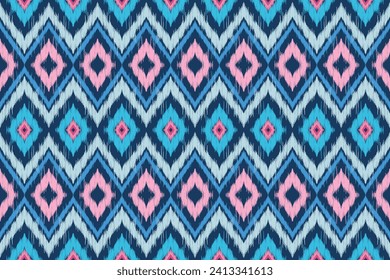 Geometric pattern, Ethnic ikat seamless pattern, African style, Abstract vector, Chevron embroidery, Paisley embroidery, Navajo aboriginal pattern, Aztec and tribal motifs, Vector hand drawn style.