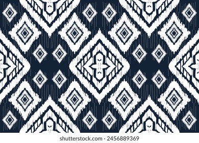 Patrón geométrico, patrón sin costuras ikat étnico, estilo africano, Vector Abstractas, bordado Chevron, bordado Paisley, patrón aborigen navajo, motivos aztecas y tribales, estilo dibujado a mano de Vector.