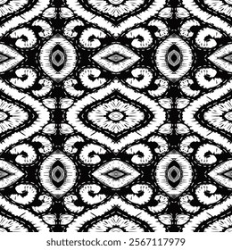 Geometric pattern, Ethnic ikat seamless pattern, African style, Abstract vector, Chevron embroidery, Paisley embroidery, Navajo aboriginal pattern, Aztec and tribal motifs, Vector hand drawn style.