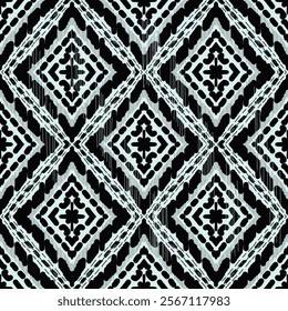 Geometric pattern, Ethnic ikat seamless pattern, African style, Abstract vector, Chevron embroidery, Paisley embroidery, Navajo aboriginal pattern, Aztec and tribal motifs, Vector hand drawn style.