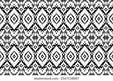 Geometric pattern, Ethnic ikat seamless pattern, African style, Abstract vector, Chevron embroidery, Paisley embroidery, Navajo aboriginal pattern, Aztec and tribal motifs, Vector hand drawn style.