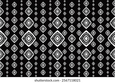 Geometric pattern, Ethnic ikat seamless pattern, African style, Abstract vector, Chevron embroidery, Paisley embroidery, Navajo aboriginal pattern, Aztec and tribal motifs, Vector hand drawn style.