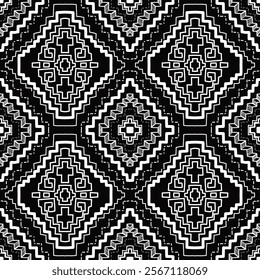 Geometric pattern, Ethnic ikat seamless pattern, African style, Abstract vector, Chevron embroidery, Paisley embroidery, Navajo aboriginal pattern, Aztec and tribal motifs, Vector hand drawn style.