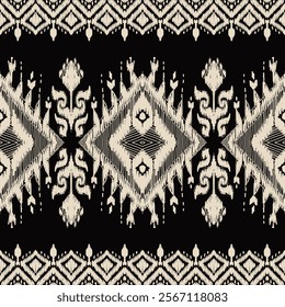 Geometric pattern, Ethnic ikat seamless pattern, African style, Abstract vector, Chevron embroidery, Paisley embroidery, Navajo aboriginal pattern, Aztec and tribal motifs, Vector hand drawn style.