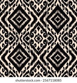 Geometric pattern, Ethnic ikat seamless pattern, African style, Abstract vector, Chevron embroidery, Paisley embroidery, Navajo aboriginal pattern, Aztec and tribal motifs, Vector hand drawn style.