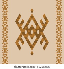 Geometric pattern with ethnic motifs. Fabric design, wallpaper.