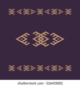 Geometric pattern with ethnic motifs. Fabric design, wallpaper.