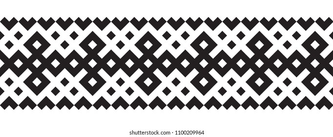 Geometric pattern in ethnic style seamless pattern