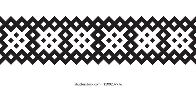 Geometric pattern in ethnic style seamless pattern