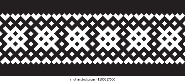 Geometric pattern in ethnic style seamless pattern