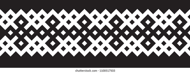 Geometric pattern in ethnic style seamless pattern