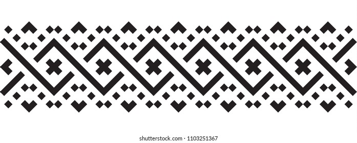 Geometric pattern in ethnic style seamless pattern